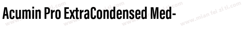 Acumin Pro ExtraCondensed Med字体转换